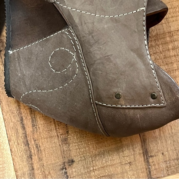 Sergio Tomani  leather wedge boots booties size 36 - Picture 2 of 7